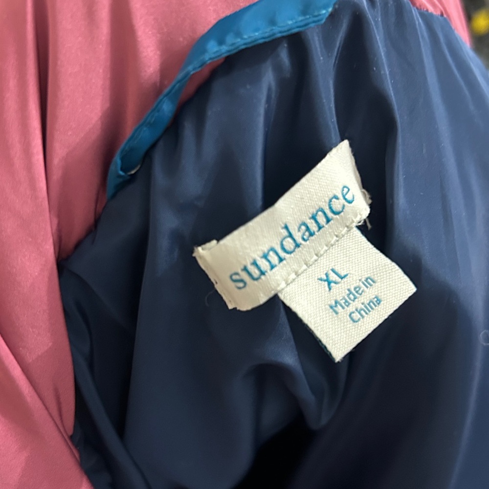 Sundance retro color block Greer mountain puffer jacket zipper pockets size XL - Picture 8 of 9